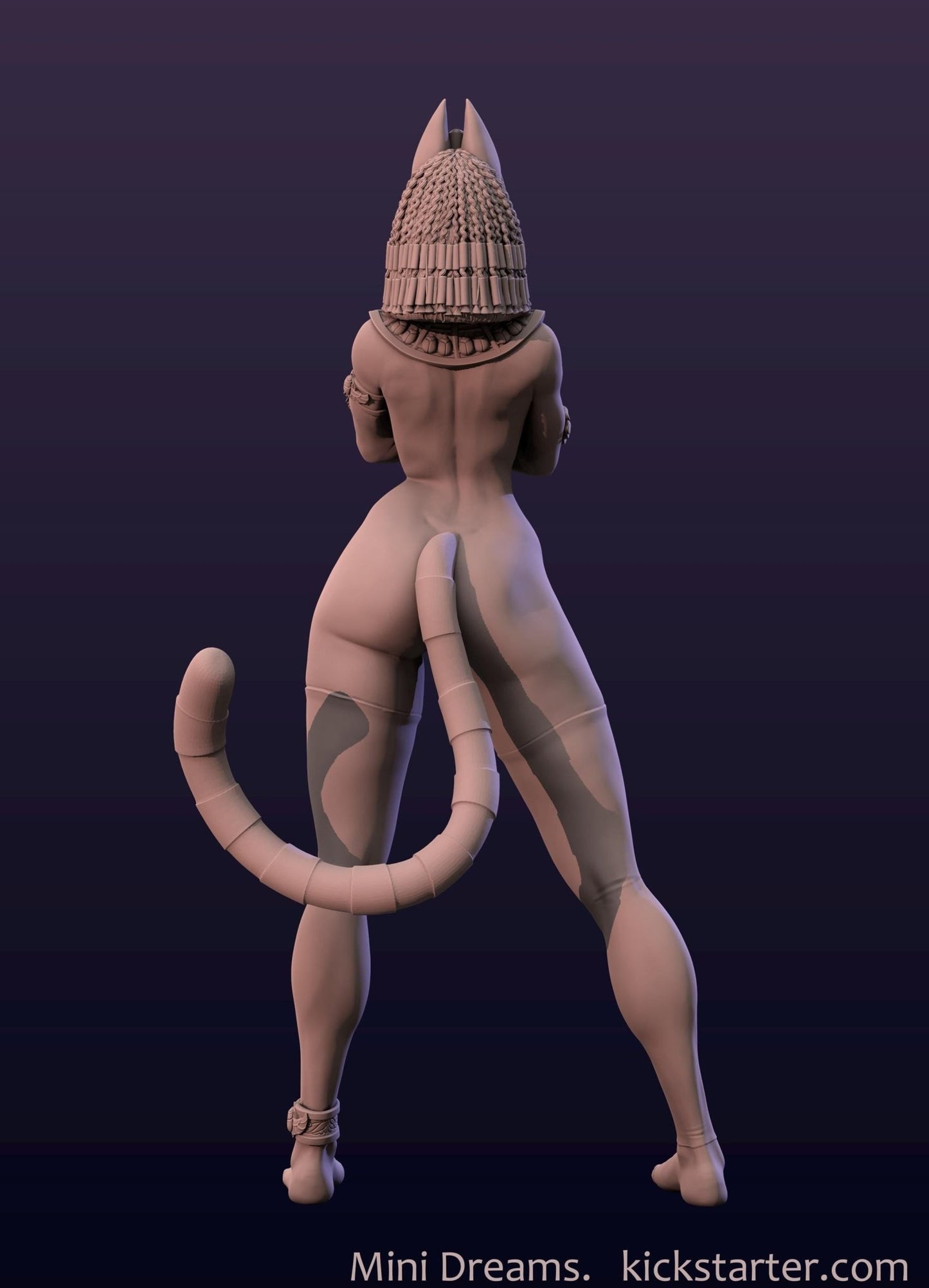 Ankhsu - Minimalist Nude Version 3D Printed Resin Miniature, 32mm, 54mm, 75mm - Ravenous Miniatures