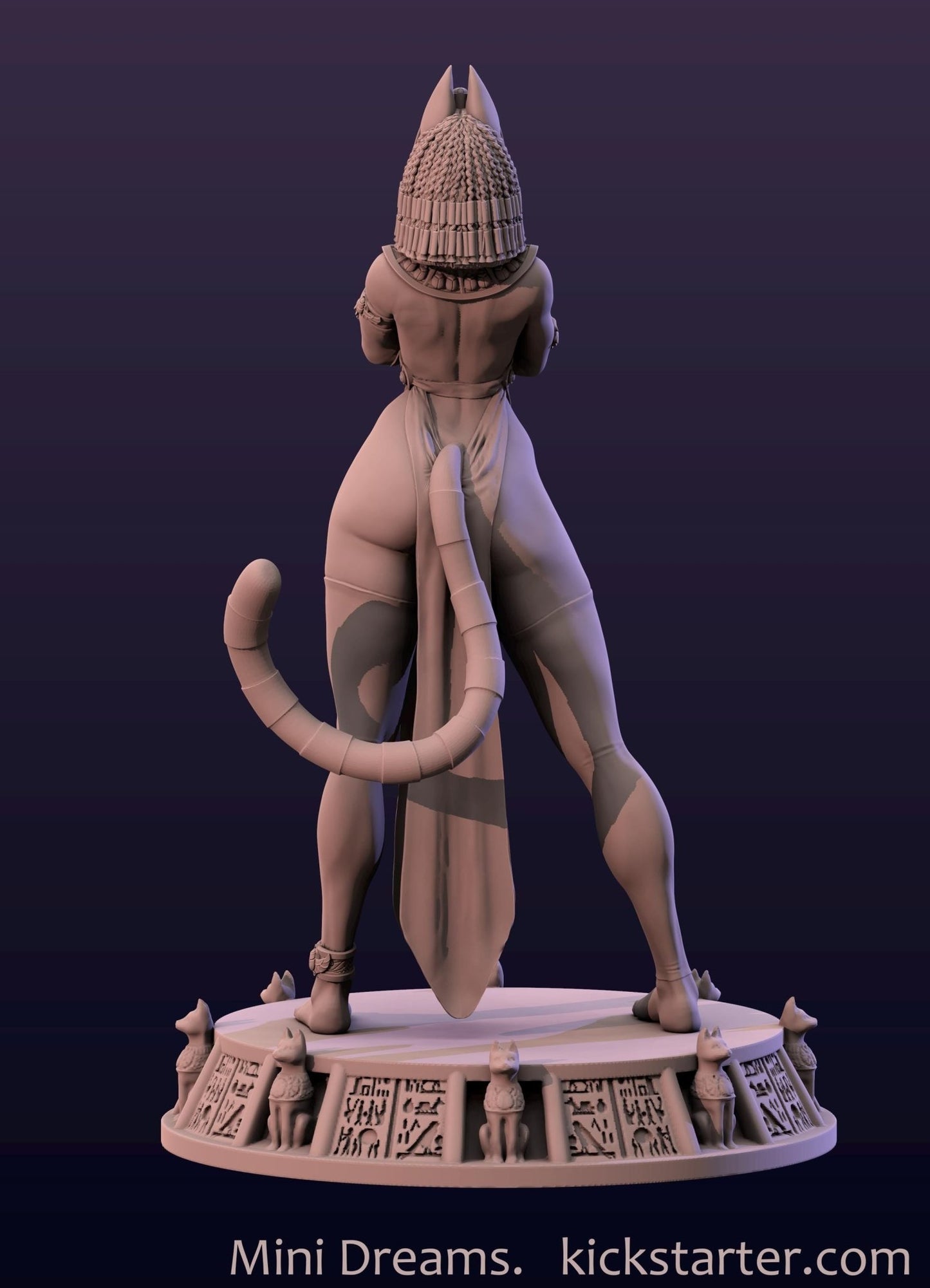 Ankhsu - Ritual Dress 3D Printed Resin Miniature, 32mm, 54mm, 75mm - Ravenous Miniatures