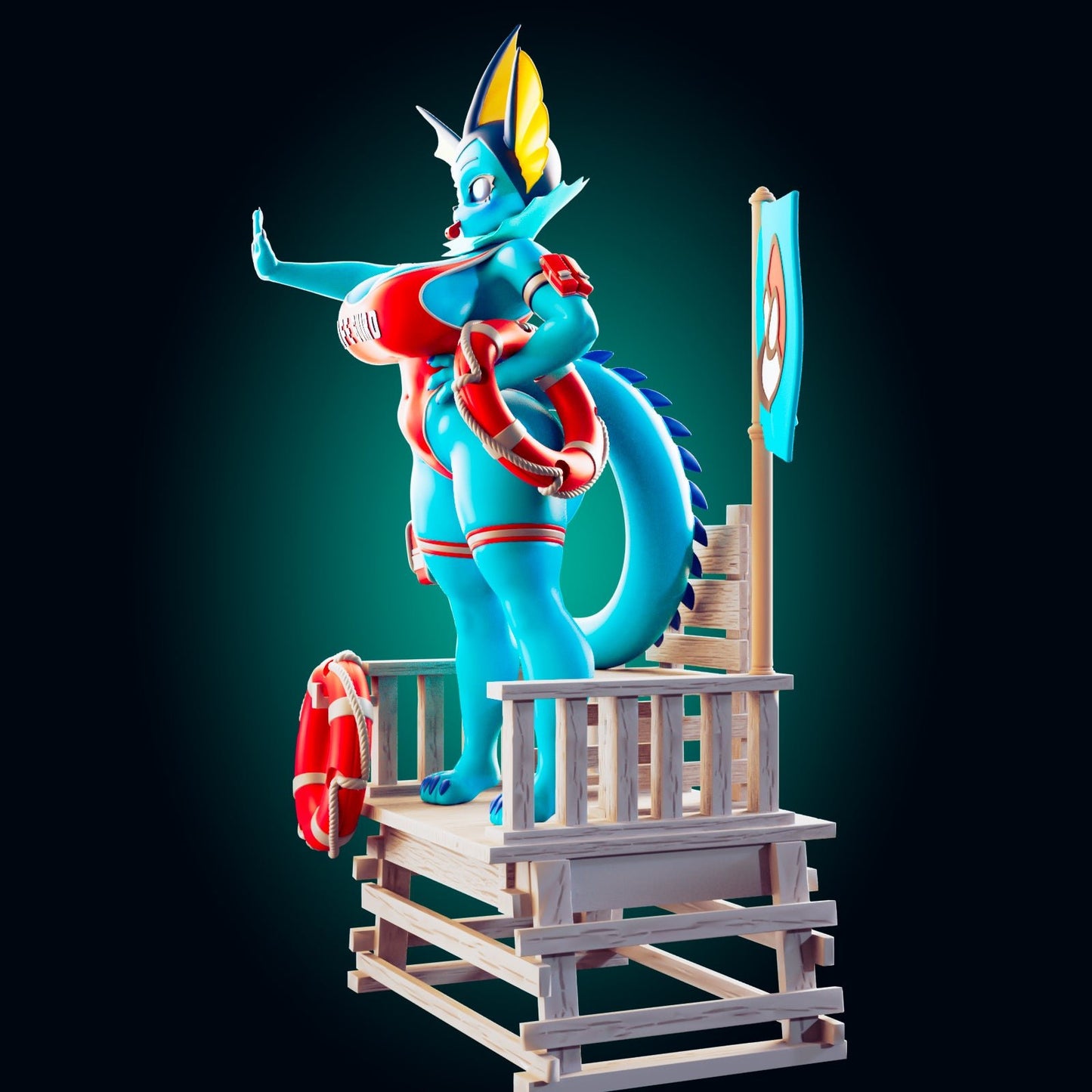 Nautica - The Aquatic Guardian | Fantasy Resin Figure - Ravenous Miniatures