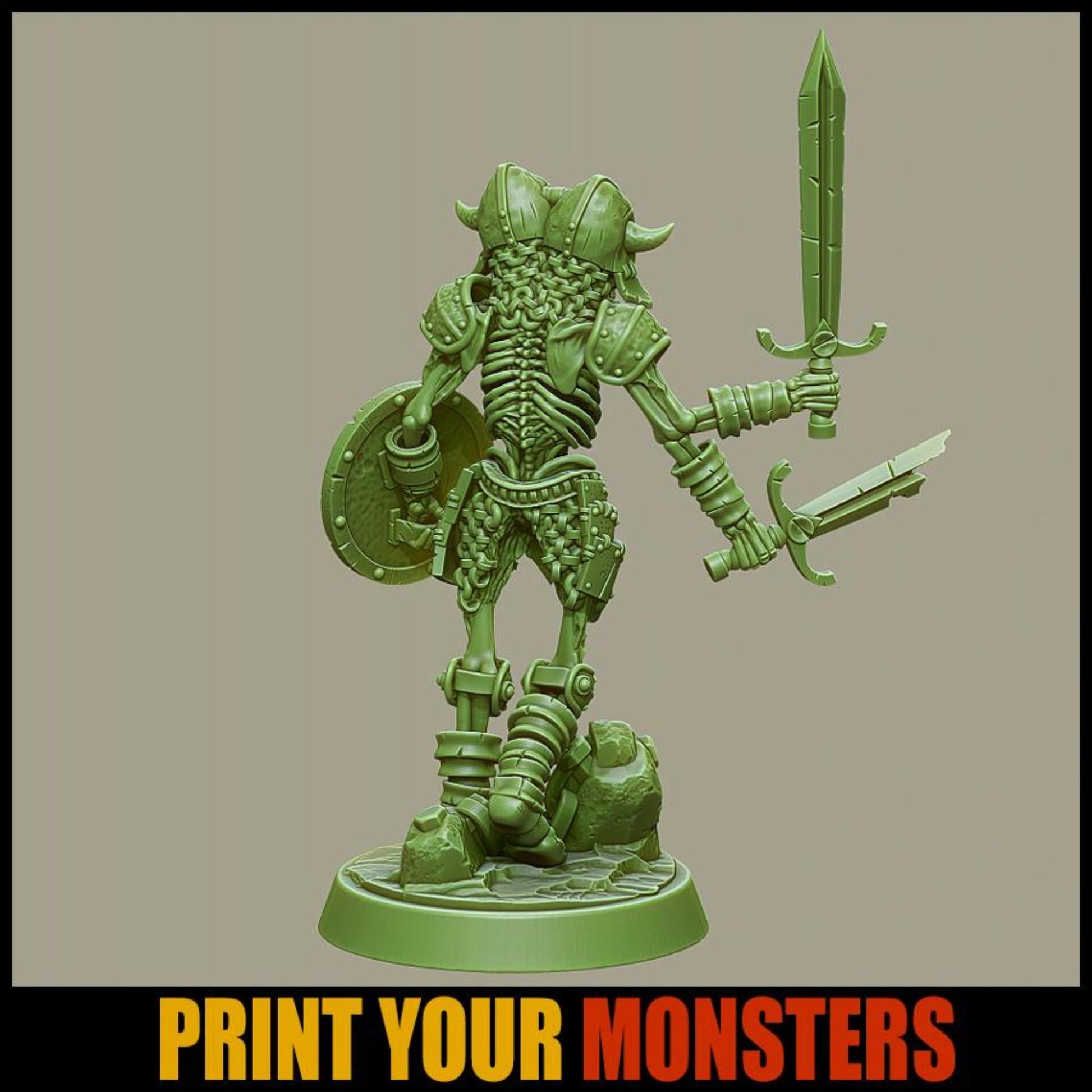 2headed-skeleton, Resin miniatures - Ravenous Miniatures