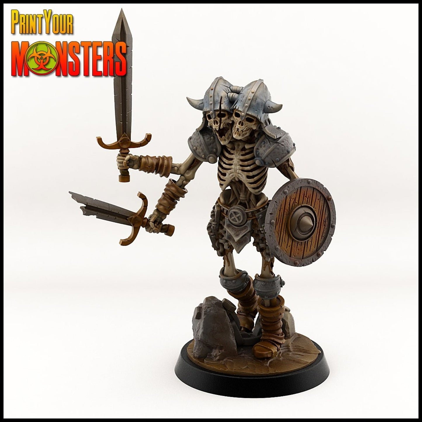 2headed-skeleton, Resin miniatures - Ravenous Miniatures