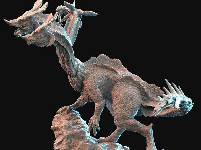 3 Headed Hydra, Resin miniatures - Ravenous Miniatures