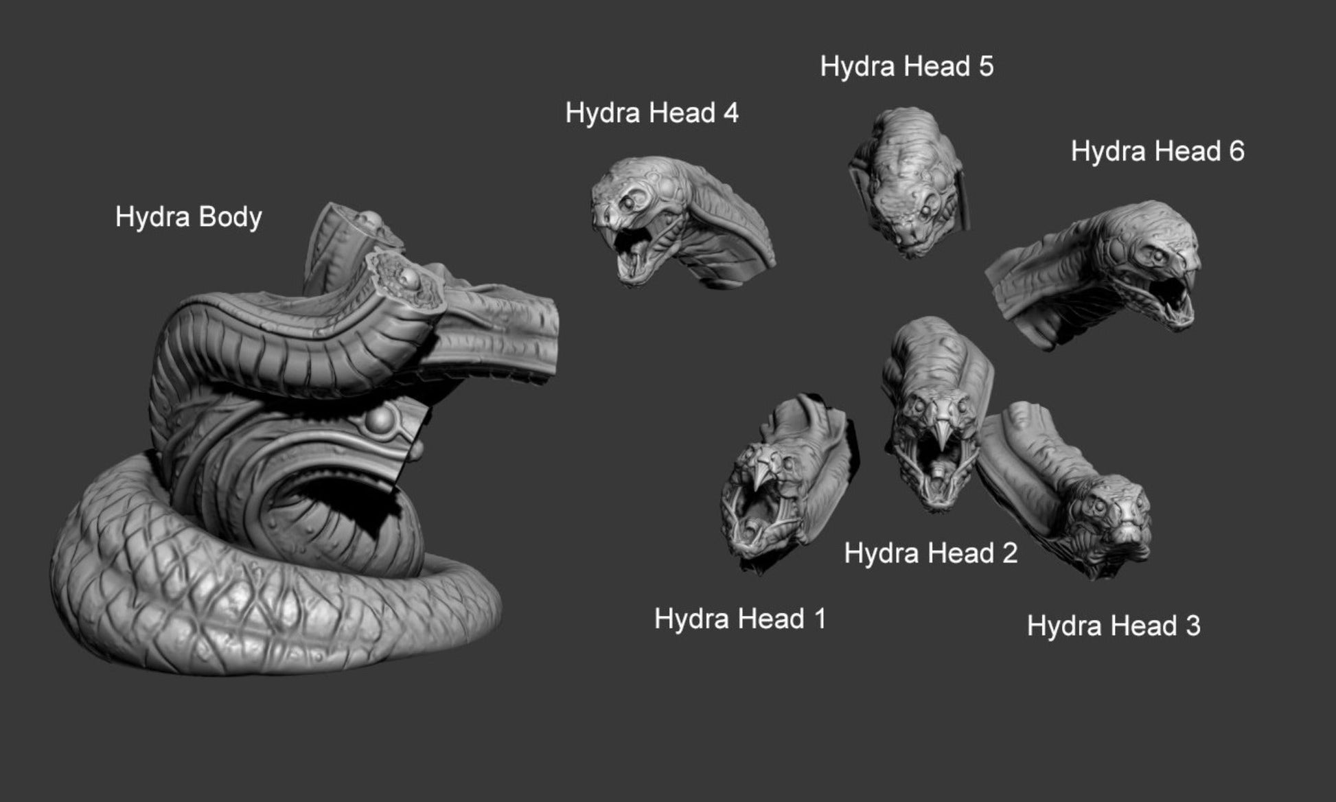 6-headed-hydra, Resin miniatures - Ravenous Miniatures