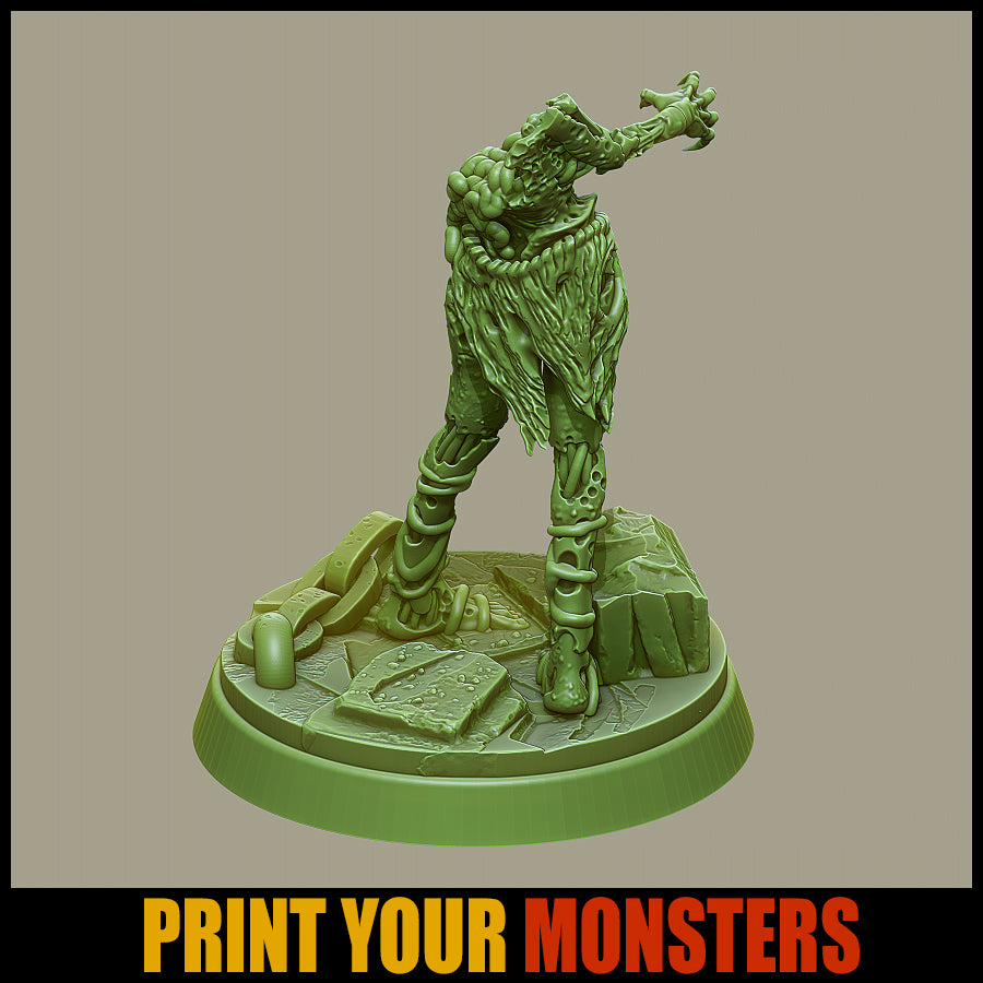 Dark Olive Green Collectible model half-zombie