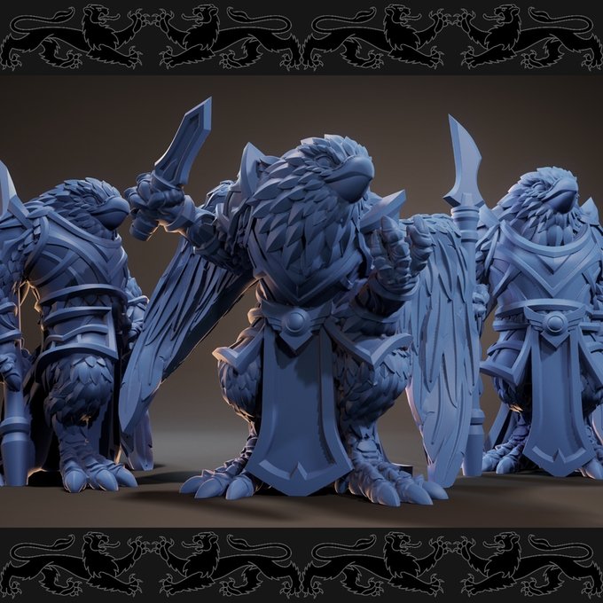 Aarakocra, Resin miniatures - Ravenous Miniatures