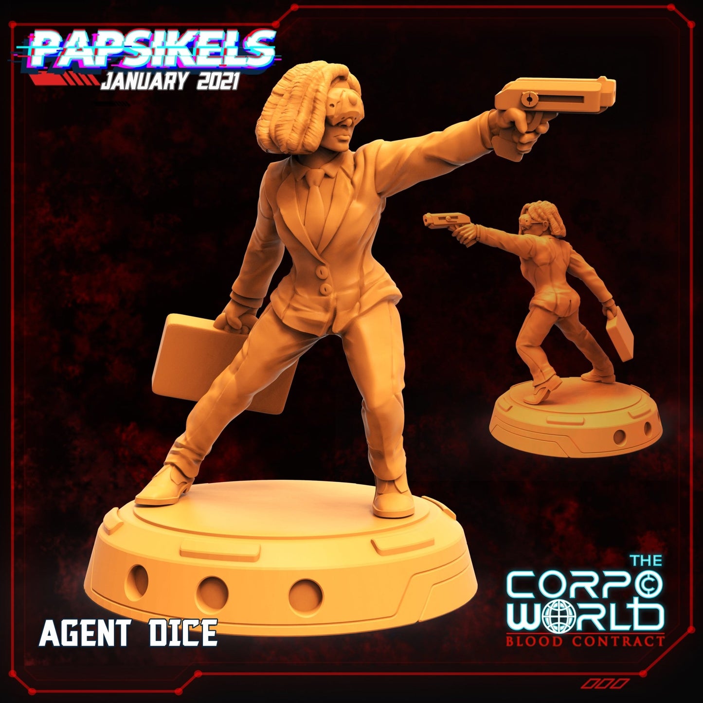 agent-female, Resin miniatures - Ravenous Miniatures