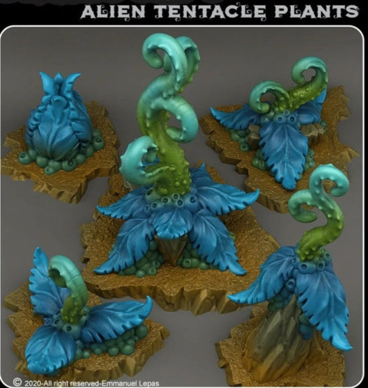 Alien Tentacle plants, Resin miniatures - Ravenous Miniatures