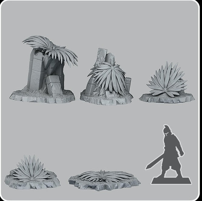 Aztec Plants, Resin miniatures 11:56 (28mm / 32mm) scale - Ravenous Miniatures