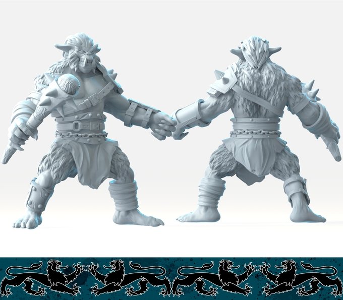 Bugbear X3, Resin miniatures 11:56 (28mm / 34mm) scale - Ravenous Miniatures