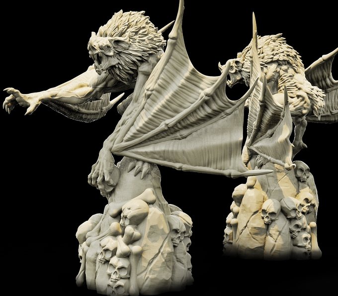 Camazotz, Resin miniatures 11:56 (28mm / 34mm) scale - Ravenous Miniatures