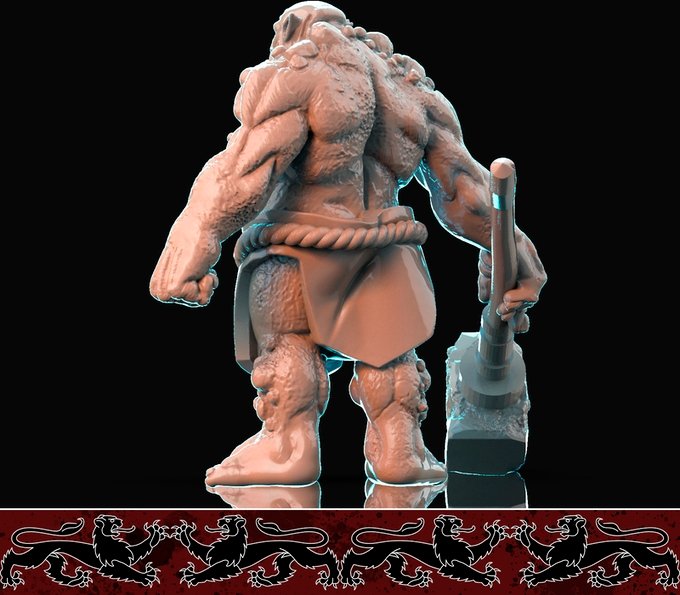 Cave Troll, Resin miniatures 11:56 (28mm / 34mm) scale - Ravenous Miniatures