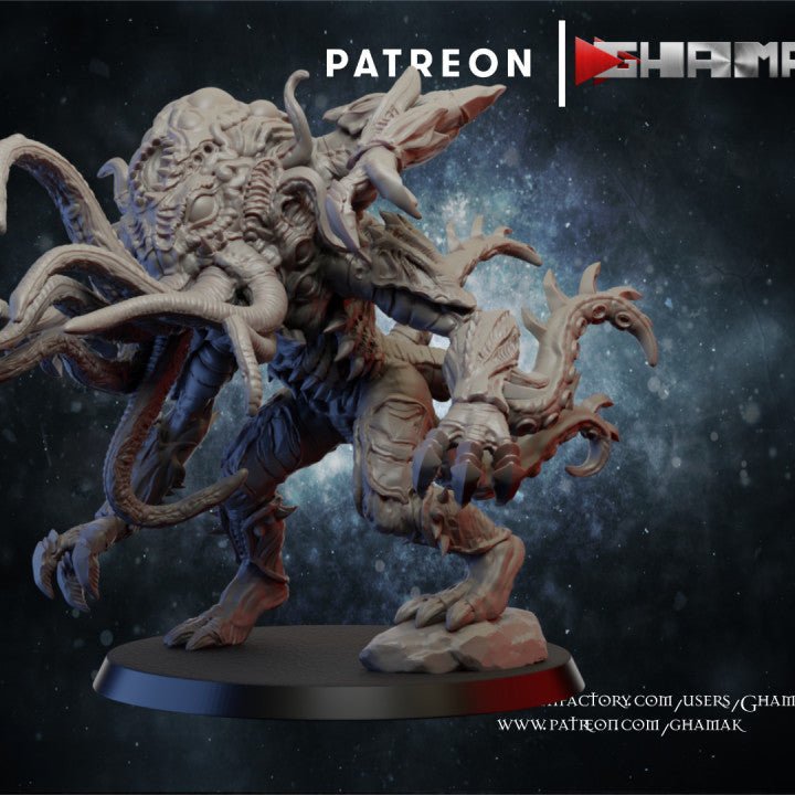 Chaos Beast, Resin miniatures 11:56 (28mm / 32mm) scale - Ravenous Miniatures