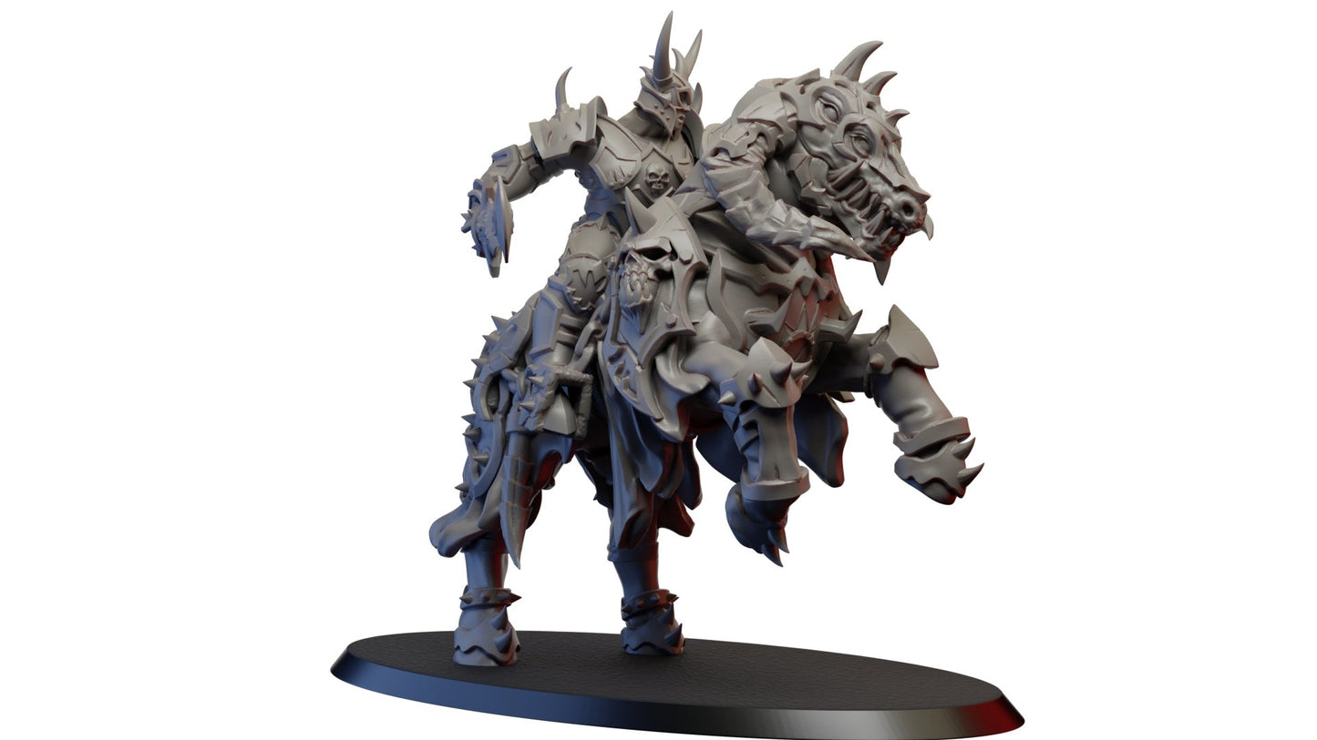Chaos Dire Knights, Resin miniatures 11:56 (28mm / 32mm) scale - Ravenous Miniatures