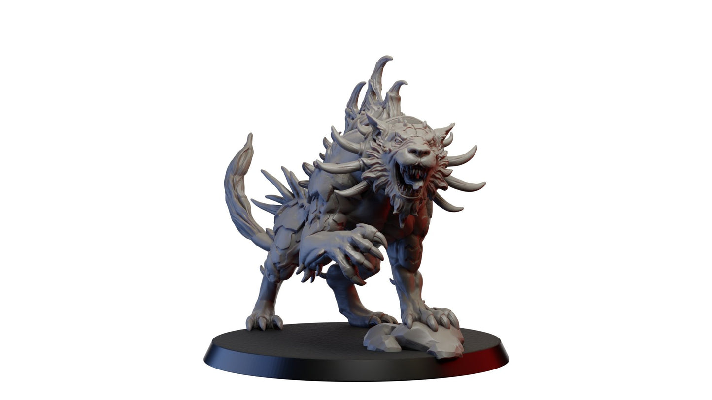 Chaos Hell Hounds, Resin miniatures 11:56 (28mm / 32mm) scale - Ravenous Miniatures