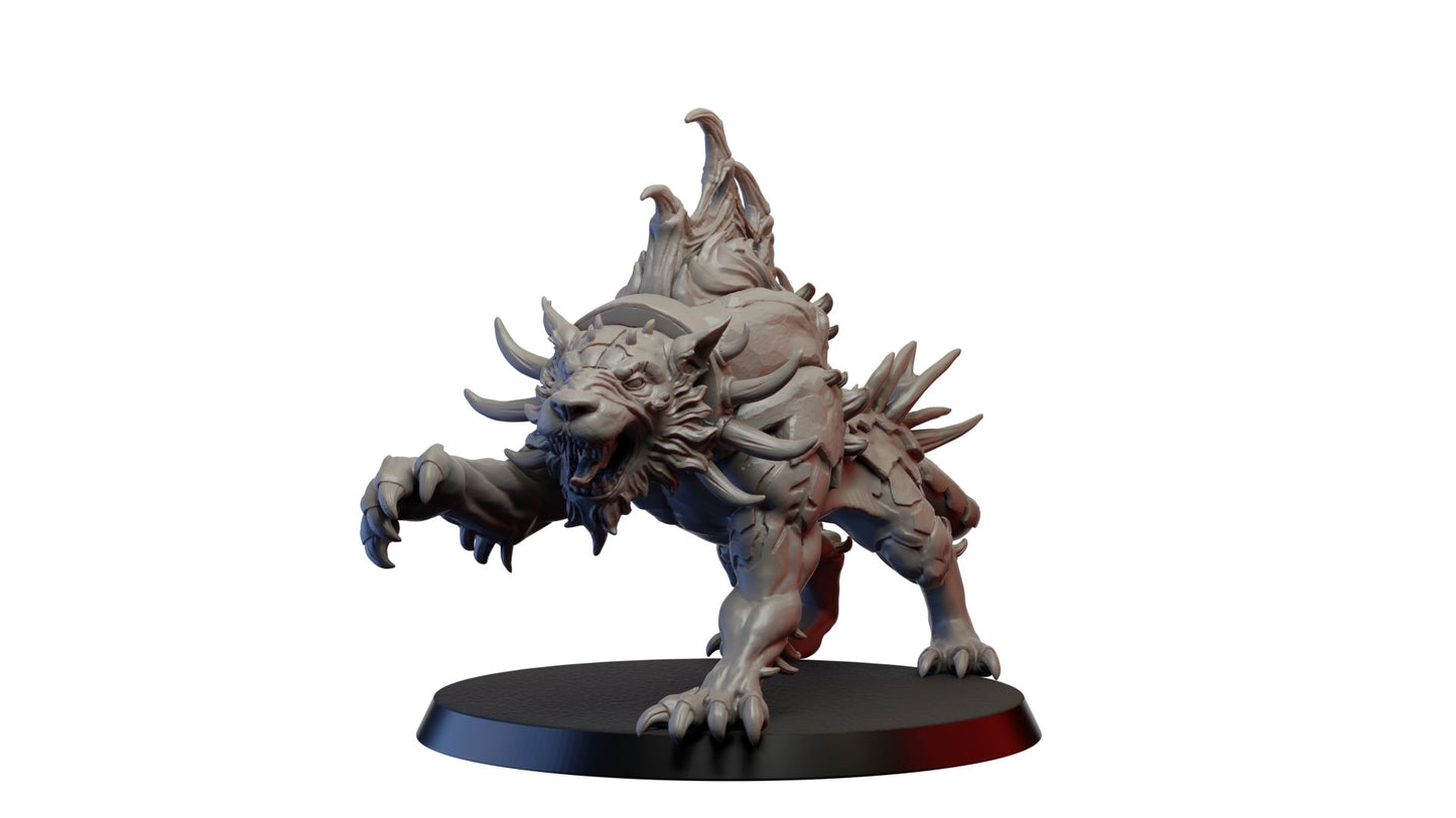 Chaos Hell Hounds, Resin miniatures 11:56 (28mm / 32mm) scale - Ravenous Miniatures