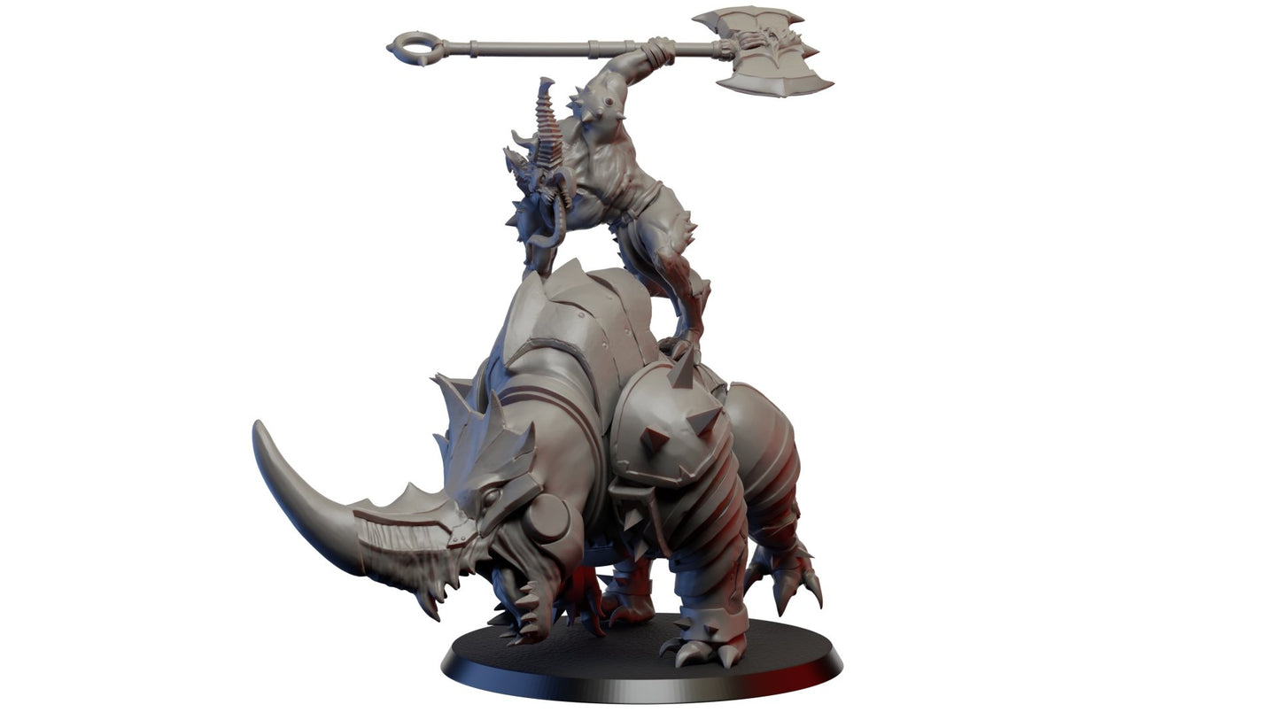 Chaos Hell rhino riders, Resin miniatures 11:56 (28mm / 32mm) scale - Ravenous Miniatures