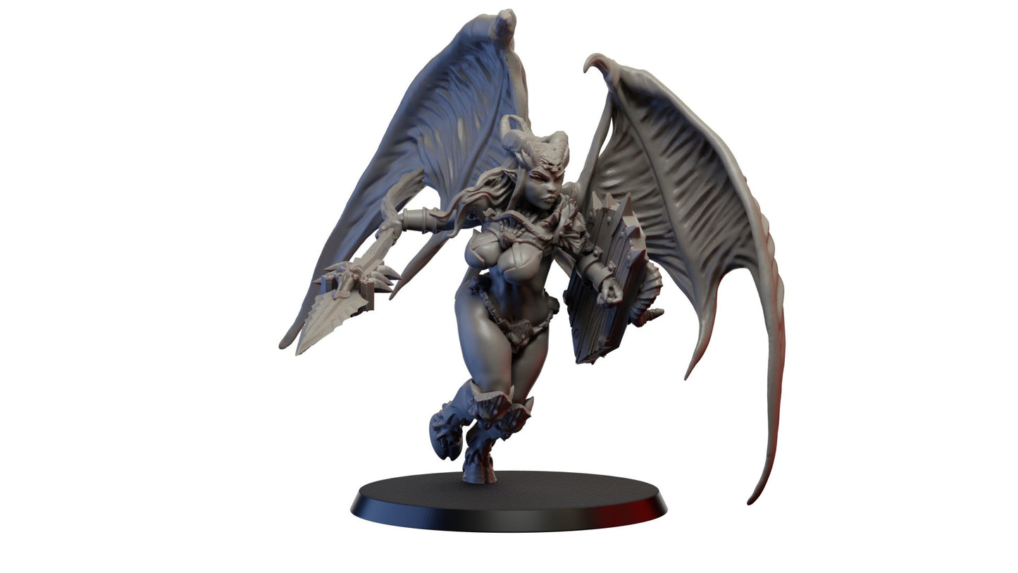 Chaos Malkia, Resin miniatures 11:56 (28mm / 32mm) scale - Ravenous Miniatures