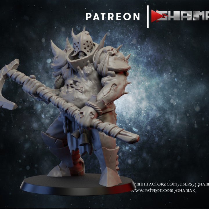 Chaos pestilence Warriors, Resin miniatures 11:56 (28mm / 32mm) scale - Ravenous Miniatures