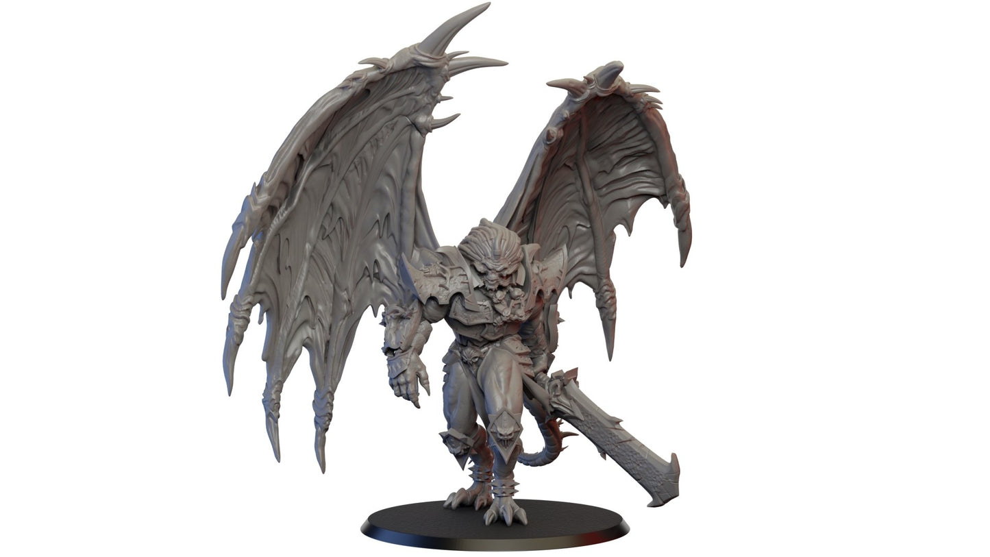 Chaos prince Angro, Resin miniatures 11:56 (28mm / 32mm) scale - Ravenous Miniatures