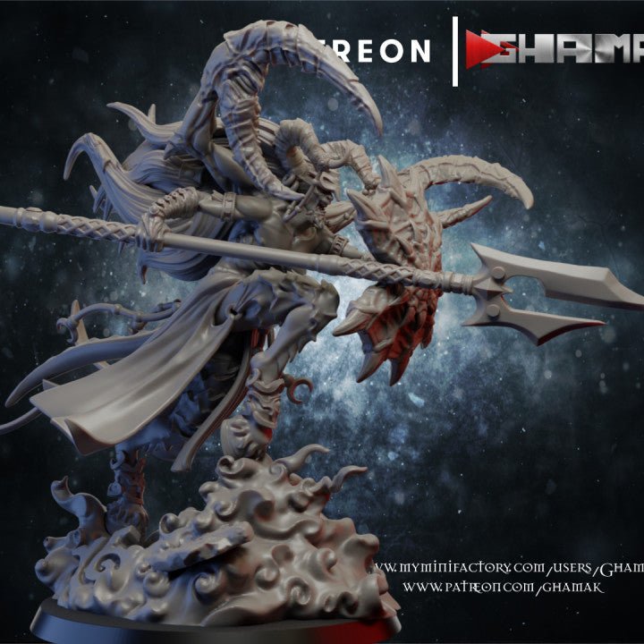 Chaos prince SHALA, Resin miniatures 11:56 (28mm / 32mm) scale - Ravenous Miniatures