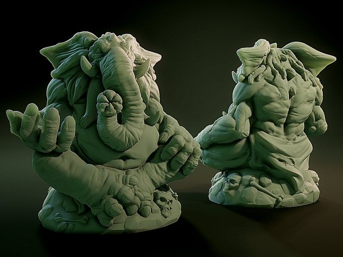 Chaugnar Faugn, Resin miniatures 11:56 (28mm / 34mm) scale - Ravenous Miniatures