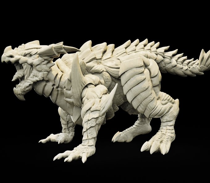 Cidraen(Earth Dragon), Resin miniatures 11:56 (28mm / 34mm) scale - Ravenous Miniatures