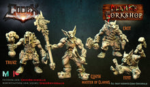 Load image into Gallery viewer, Clanks Goblins, Resin miniatures 11:56 (28mm / 32mm) scale - Ravenous Miniatures
