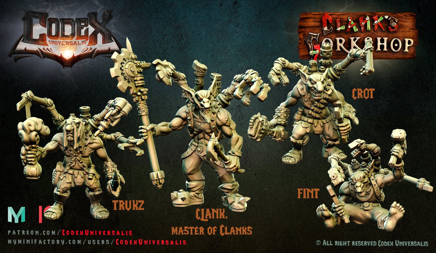 Clanks Goblins, Resin miniatures 11:56 (28mm / 32mm) scale - Ravenous Miniatures