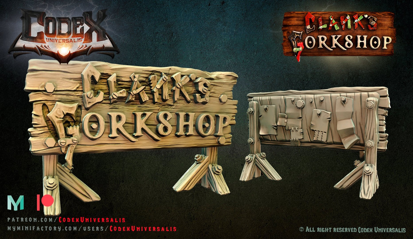 Clanks Gorkshop scatter terrain , Resin miniatures 11:56 (28mm / 32mm) scale - Ravenous Miniatures