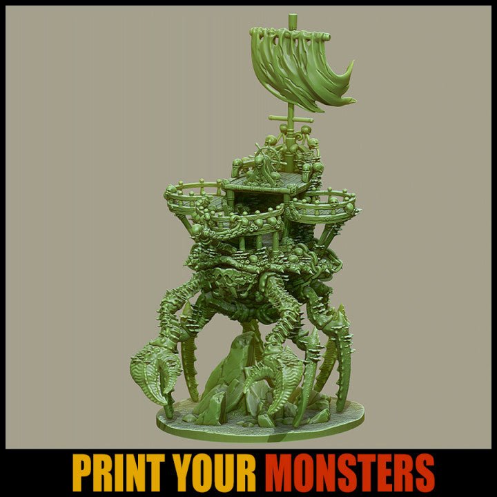 Crab Pirate ship (100mm), (28/32mm) resin miniatures for TTRPG and wargames - Ravenous Miniatures