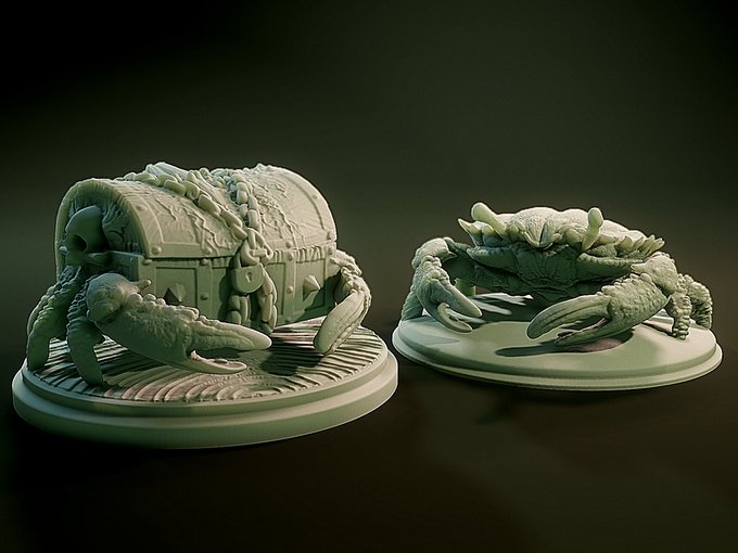 Crabs, Resin miniatures 11:56 (28mm / 34mm) scale - Ravenous Miniatures