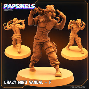 Crazy Mind Vandals, Resin miniatures 11:56 (28mm / 32mm) scale - Ravenous Miniatures