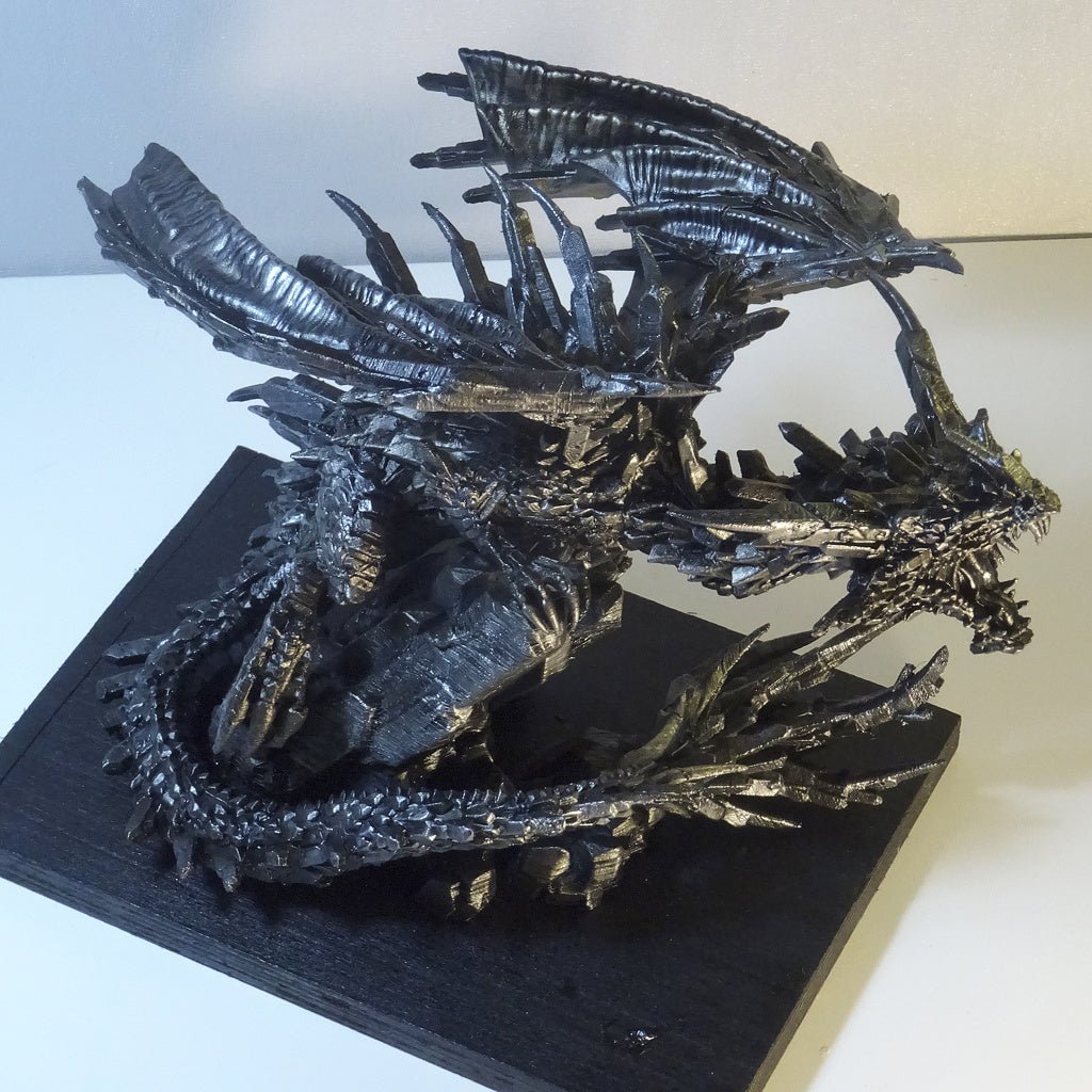 Crystal dragon (60mm), (28/32mm) resin miniatures for TTRPG and wargames - Ravenous Miniatures