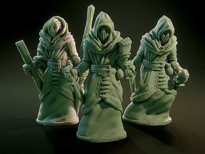 Cultist, Resin miniatures 11:56 (28mm / 34mm) scale - Ravenous Miniatures