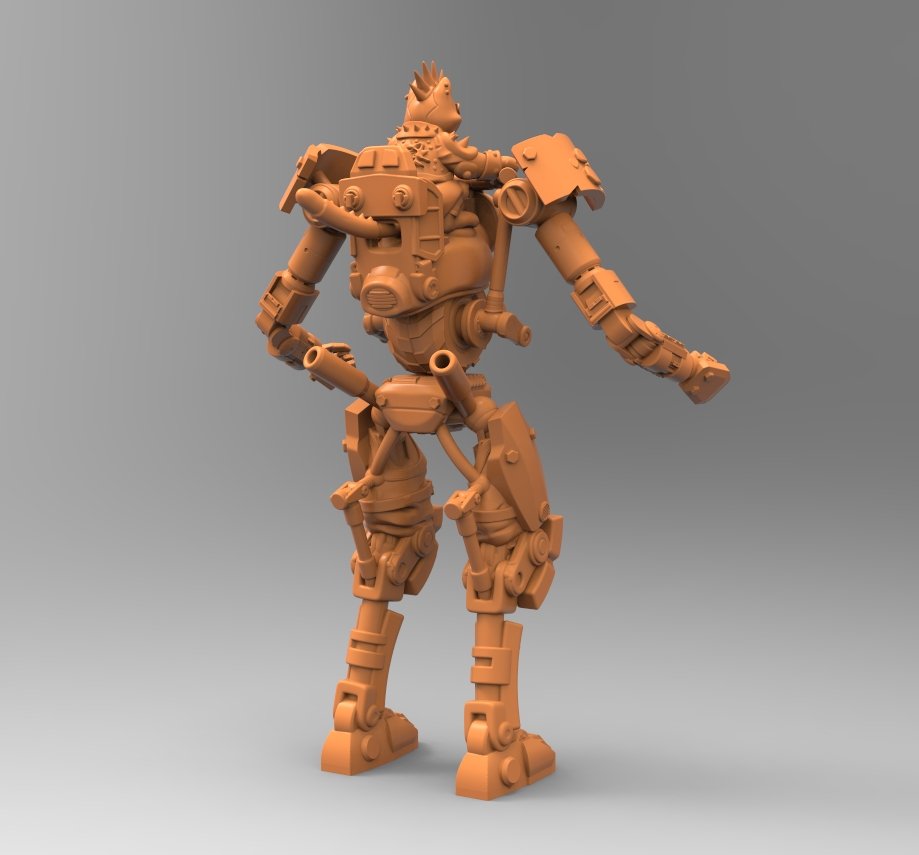 Cyber Cat, 32mm Scale 3d Printed Resin Miniatures - Ravenous Miniatures