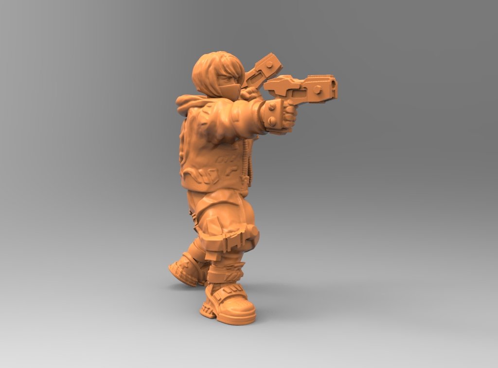 Cyberpunk Danger Girls, 32mm Scale 3d Printed Resin Miniatures - Ravenous Miniatures