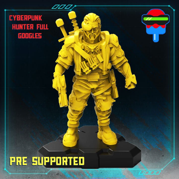Cyberpunk Geralt, 32mm Scale 3d Printed Resin Miniatures - Ravenous Miniatures
