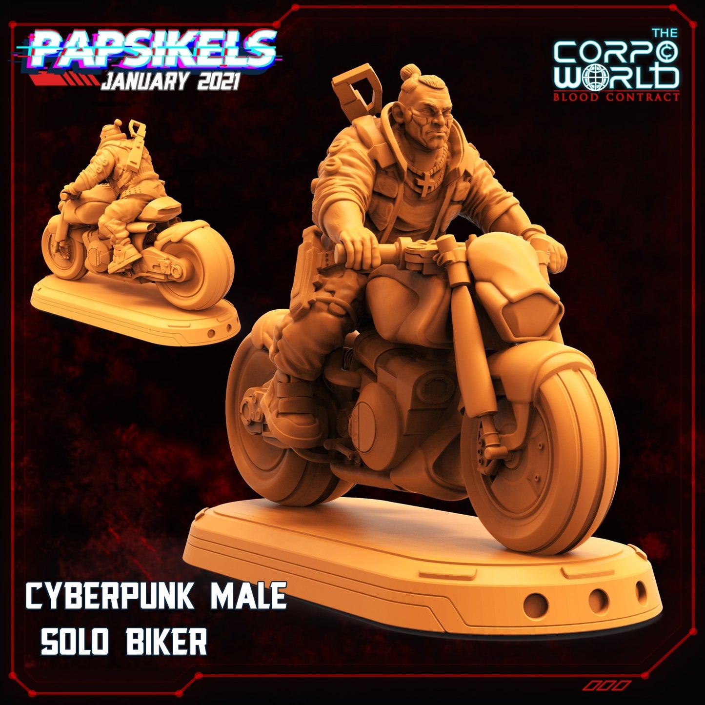 Cyberpunk Merc, 32mm Scale 3d Printed Resin Miniatures - Ravenous Miniatures