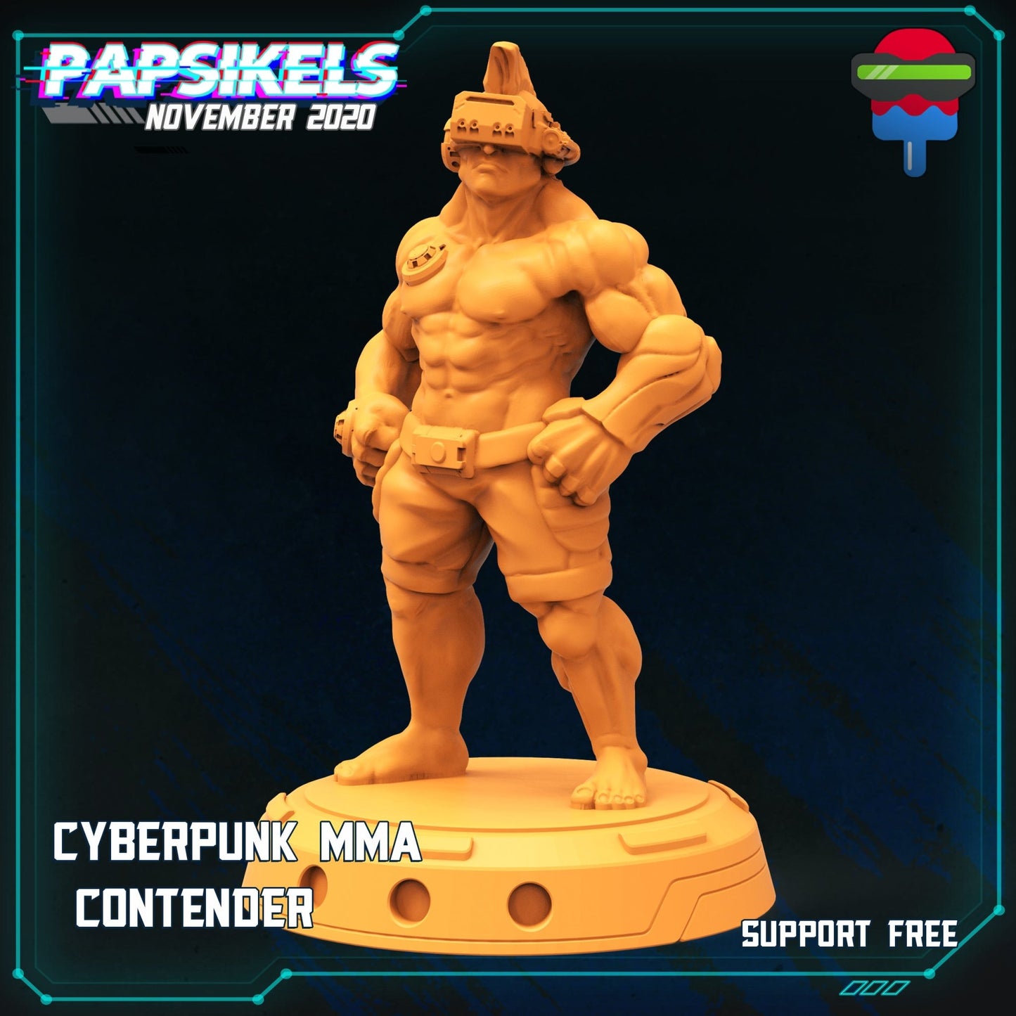 Cyberpunk MMA, 32mm Scale 3d Printed Resin Miniatures - Ravenous Miniatures