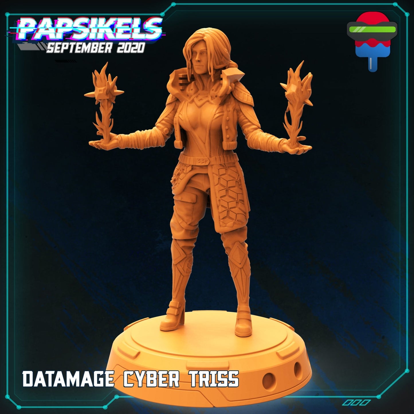 Cyberpunk Triss, 32mm Scale 3d Printed Resin Miniatures - Ravenous Miniatures