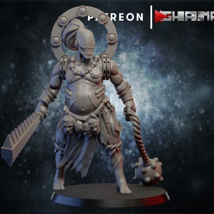 Dark Elda Inkinsa, Resin miniatures 11:56 (28mm / 32mm) scale - Ravenous Miniatures