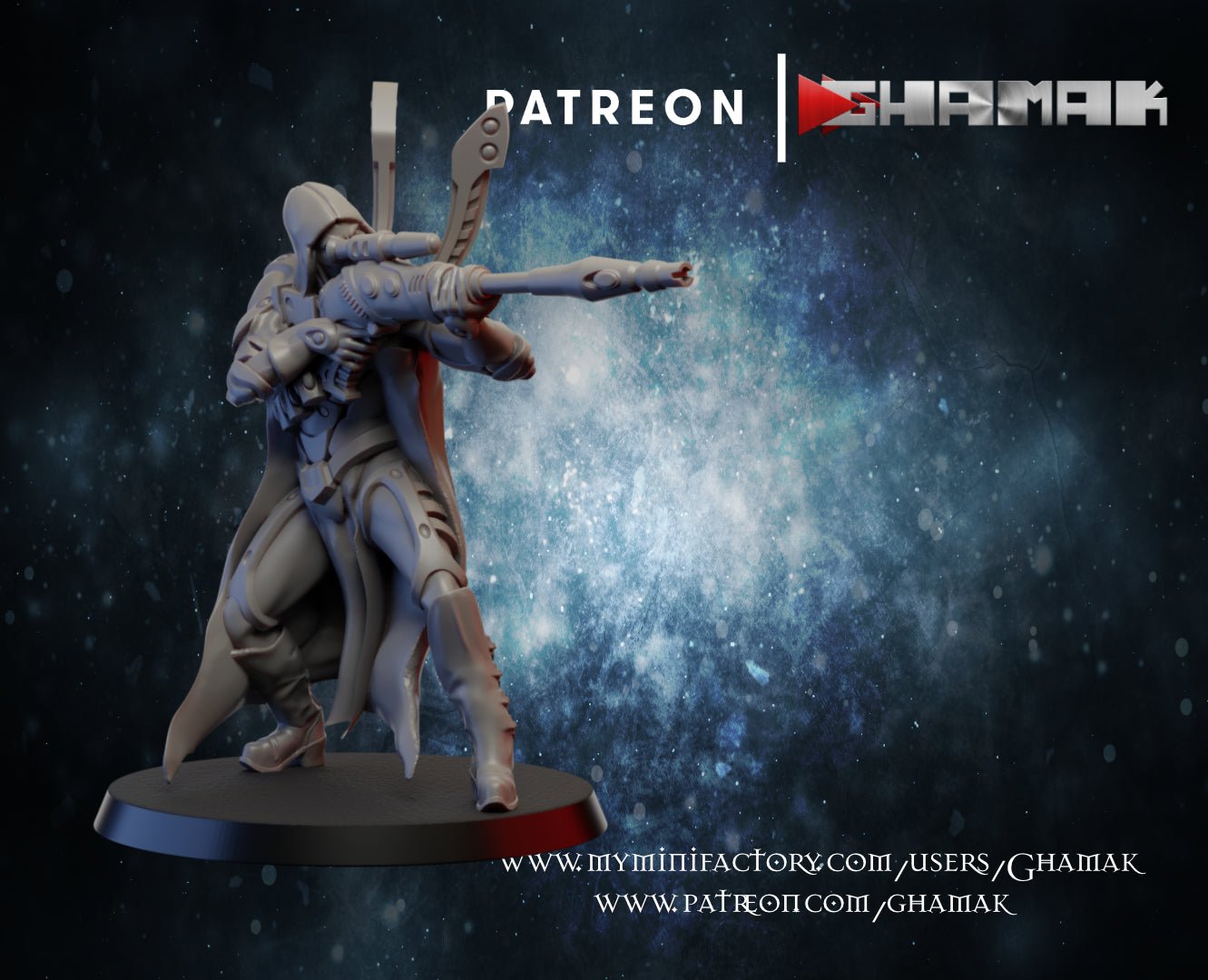 Dark Elda Scout, Resin miniatures 11:56 (28mm / 32mm) scale - Ravenous Miniatures