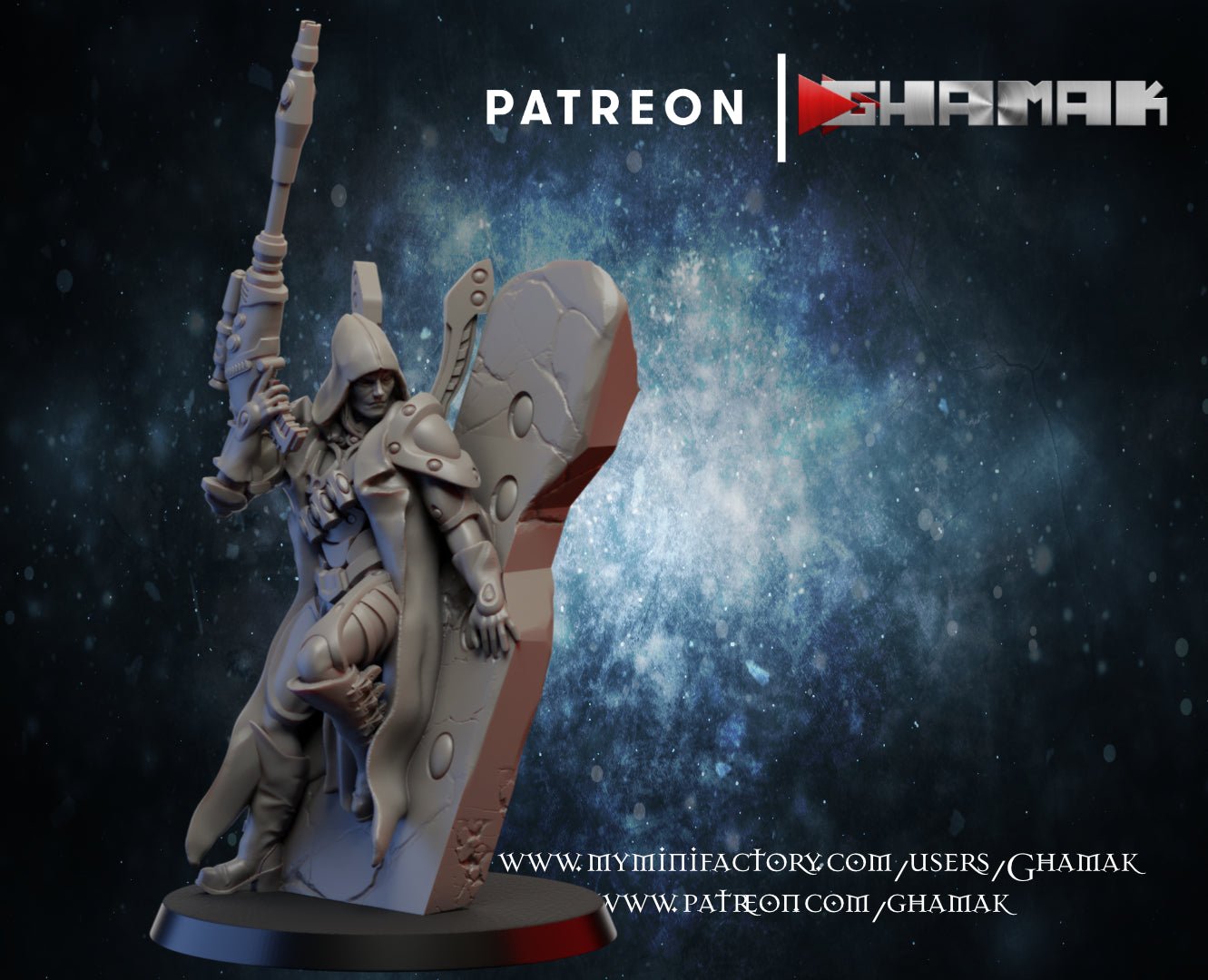 Dark Elda Scout, Resin miniatures 11:56 (28mm / 32mm) scale - Ravenous Miniatures