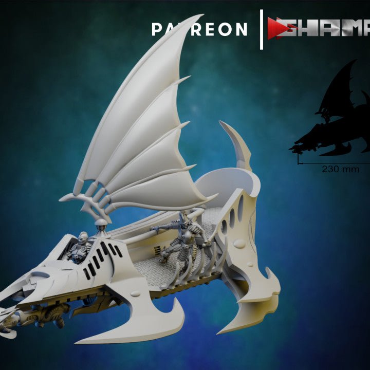 Dark Elda Skiff , Resin miniatures 11:56 (28mm / 32mm) scale - Ravenous Miniatures