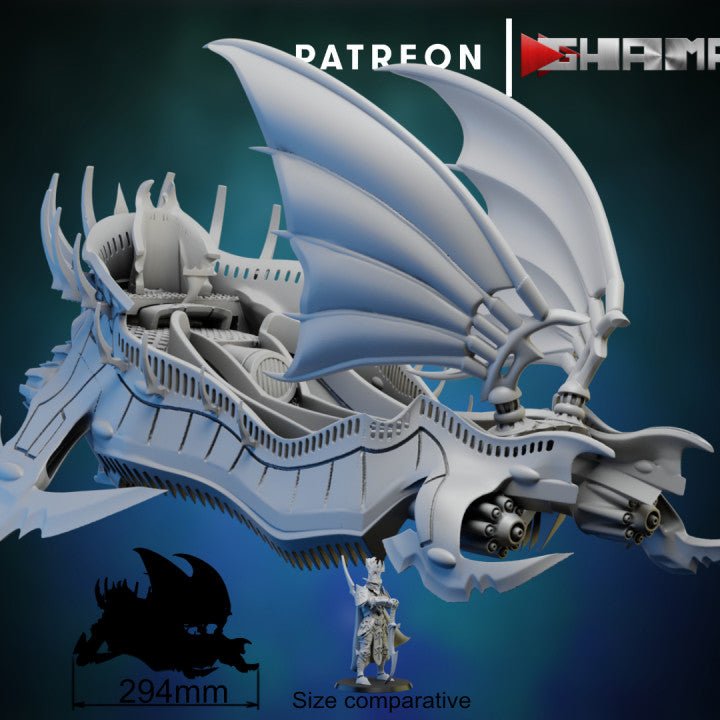 Dark Elda Transport, Resin miniatures 11:56 (28mm / 32mm) scale - Ravenous Miniatures