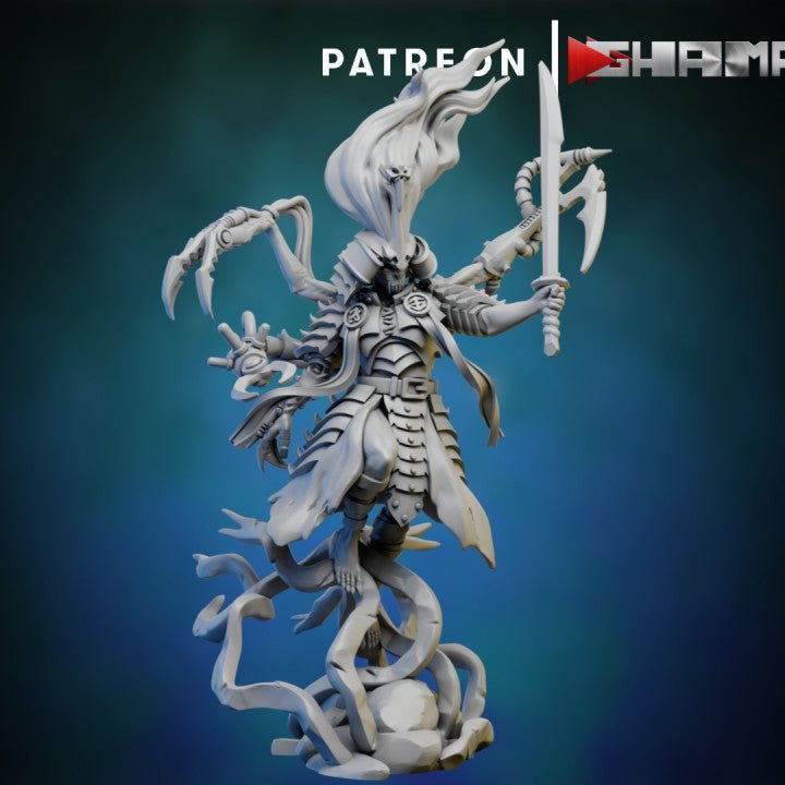 Dark Elda Urein, Resin miniatures 11:56 (28mm / 32mm) scale - Ravenous Miniatures
