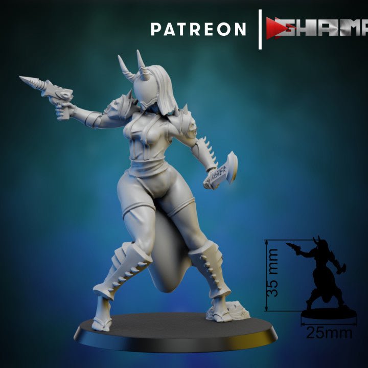 Dark Elda Witch, Resin miniatures 11:56 (28mm / 32mm) scale - Ravenous Miniatures