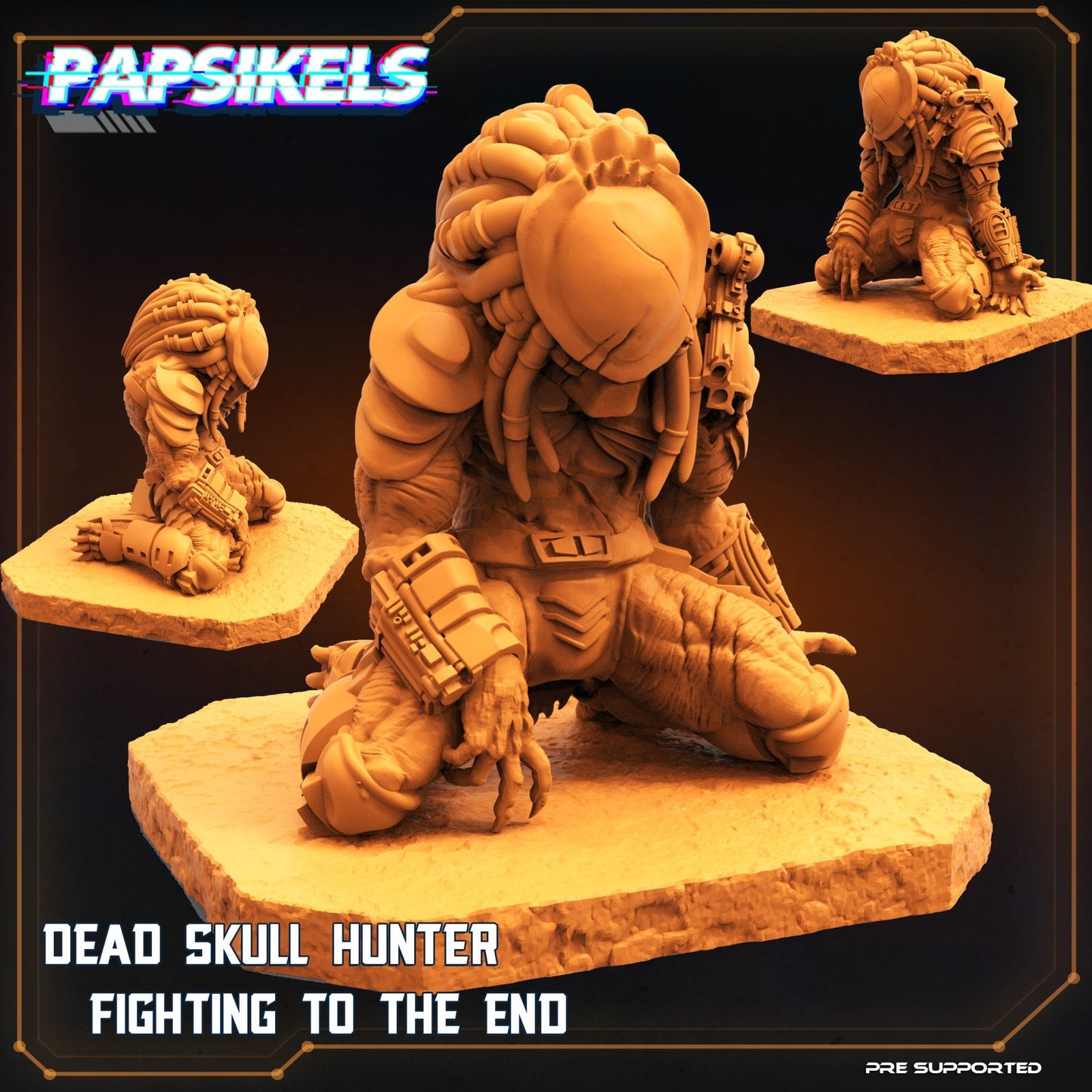 Dead skull hunter, Resin miniatures, unpainted and unassembled - Ravenous Miniatures