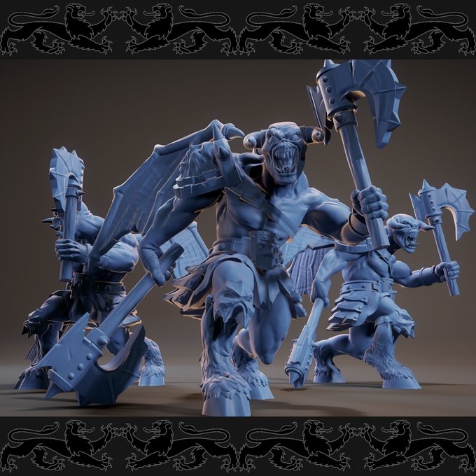 Demon, Resin miniatures 11:56 (28mm / 34mm) scale - Ravenous Miniatures