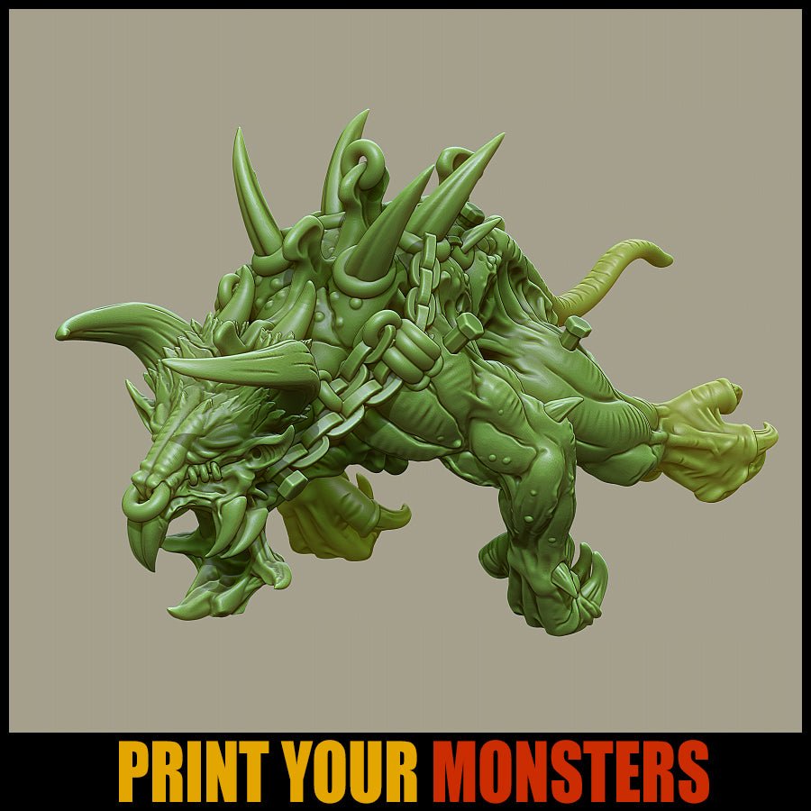 Demonic Creature (50mm), 28/32mm resin miniatures for TTRPG and wargames - Ravenous Miniatures